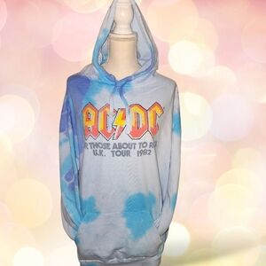 AC/DC Blue Tie-Dye Hoodie